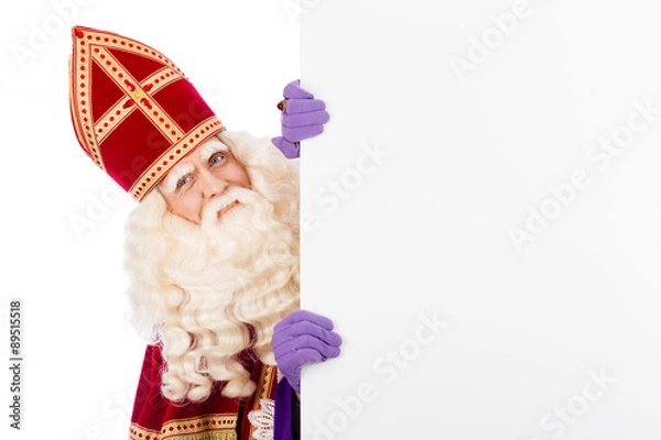 Obraz Sinterklaas z pustym kartonem