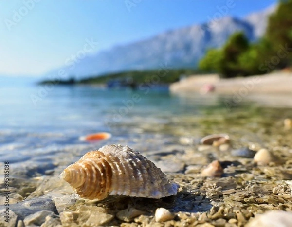 Obraz Beautiful landscapes, shells on the beach in Croatia-island of Rab