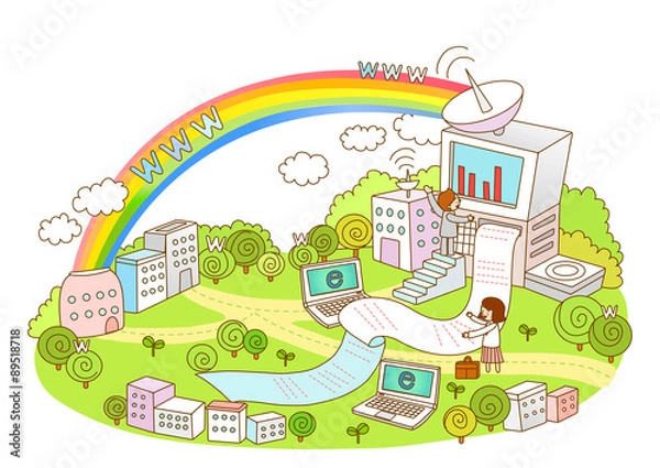 Fototapeta Illustration of business