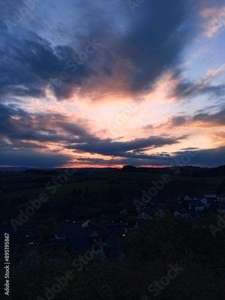 Obraz sunset in the mountains