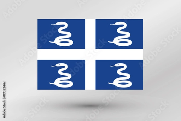 Fototapeta Flag Illustration of the country of  Martinique