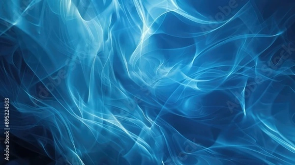 Fototapeta Abstract blue background. Ai generation