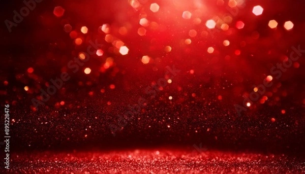 Fototapeta Red sparkle glitter abstract background
