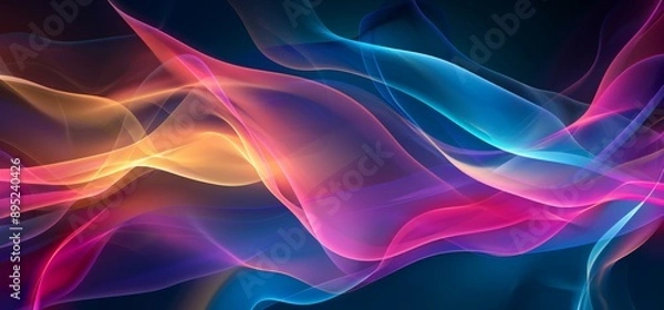 Fototapeta The abstract pattern of flower petals or nature pattern in color. Exotic wallpaper in a style of painting. Wavy wave art shape.