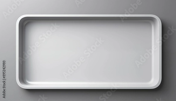 Fototapeta empty white plate top view