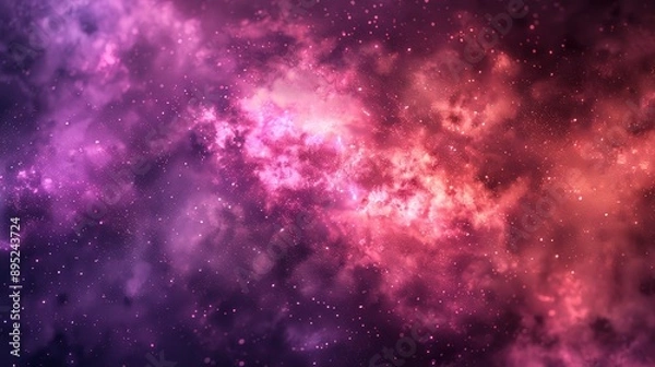 Obraz Abstract galaxy background showing vibrant pink nebula clouds
