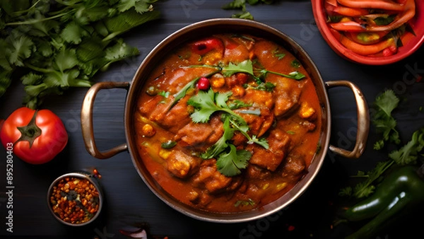 Obraz vegetable soup with meat