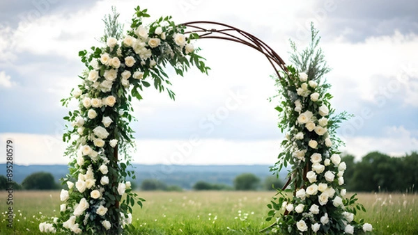 Obraz grass and fence