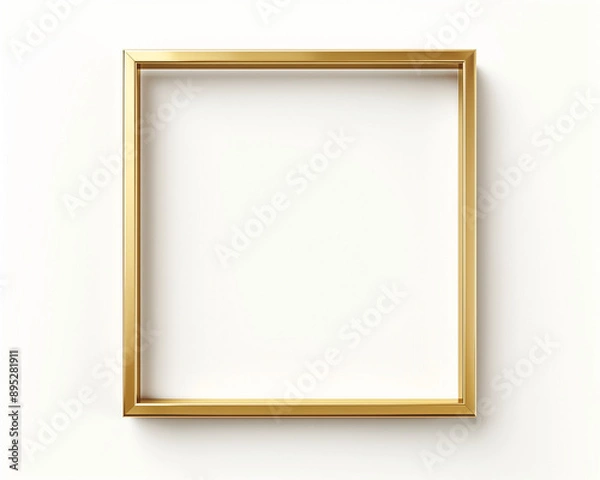 Fototapeta Minimal Gold Frame with Asymmetrical Design