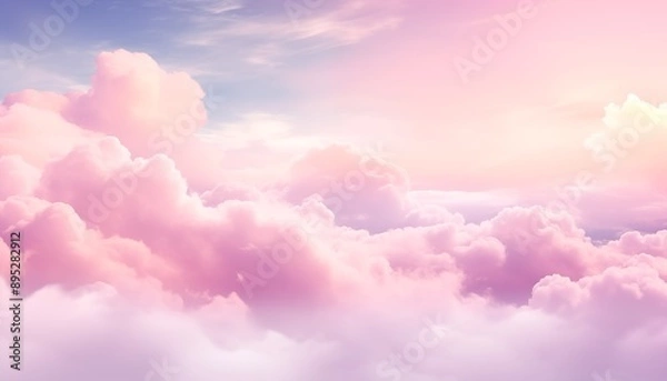 Obraz pink sky and clouds