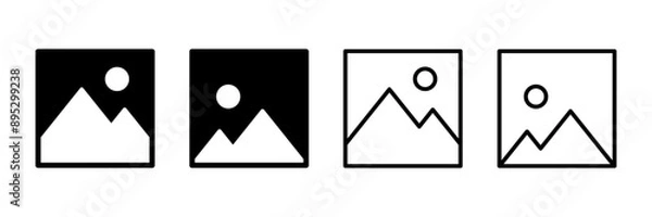 Fototapeta Picture icon vector isolated on white background. Picture vector icon. photo gallery icon vector