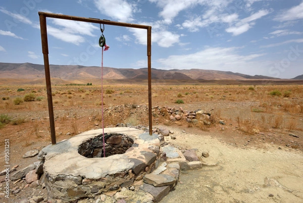 Obraz Water well in Sahara Desert, Morocco