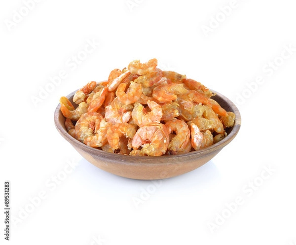 Fototapeta Dry shrimp with whitebackground
