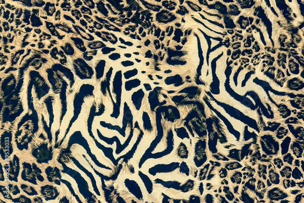 Fototapeta texture of print fabric striped leopard