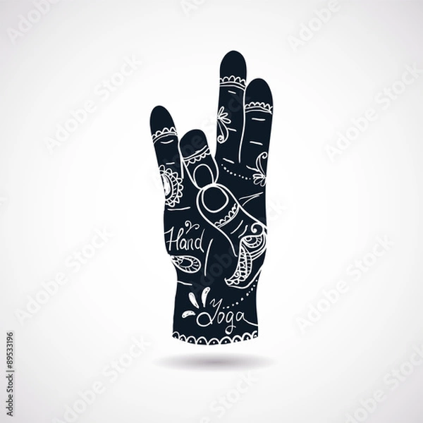 Fototapeta Element yoga Prithivi mudra hands