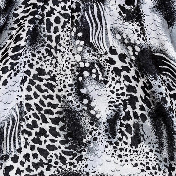 Fototapeta texture of print fabric striped leopard
