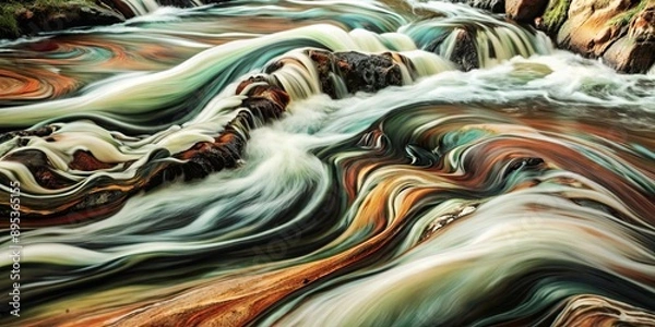 Obraz Abstract painting representing flowing water
