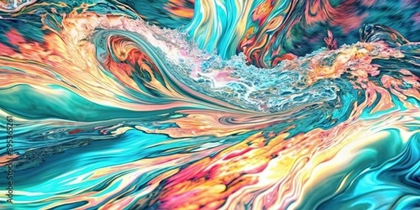 Obraz Abstract painting representing flowing water
