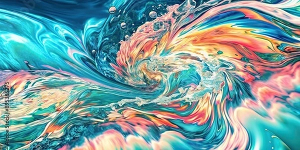 Obraz Abstract painting representing flowing water