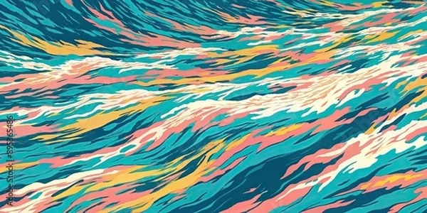 Obraz Abstract painting representing flowing water