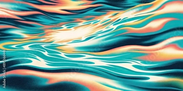 Obraz Abstract painting representing flowing water