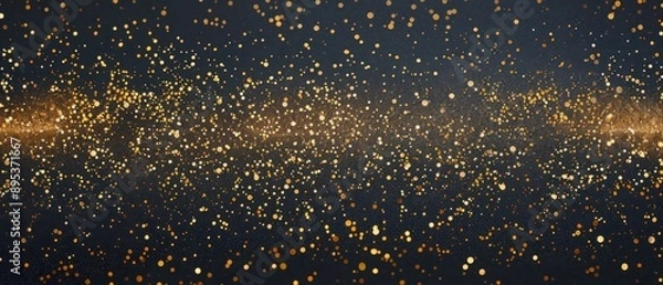 Obraz Gold glitter over black background