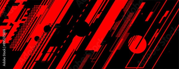 Obraz a red and black background with strip lines texture