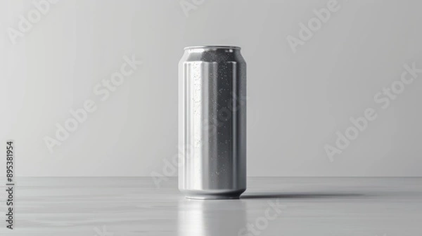 Obraz Cold soda can silver mockup