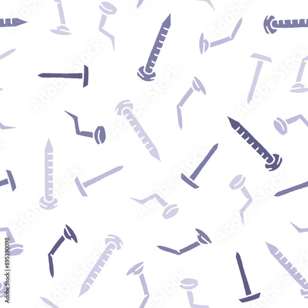 Fototapeta Nail Vector Seamless Pattern illustration for Print, Wallpaper, Decoration.