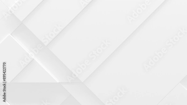 Fototapeta Crisp, Modern 3D Design Featuring White Panels (3D Background)