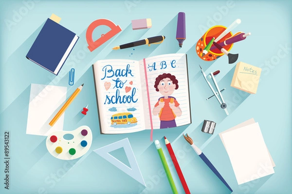 Obraz Back to school elements
A collection of top view elements