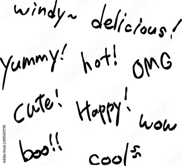 Obraz Stylish hand drawn letter set.