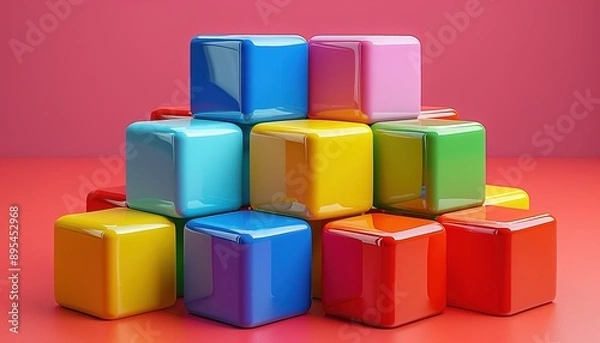 Obraz cubes background