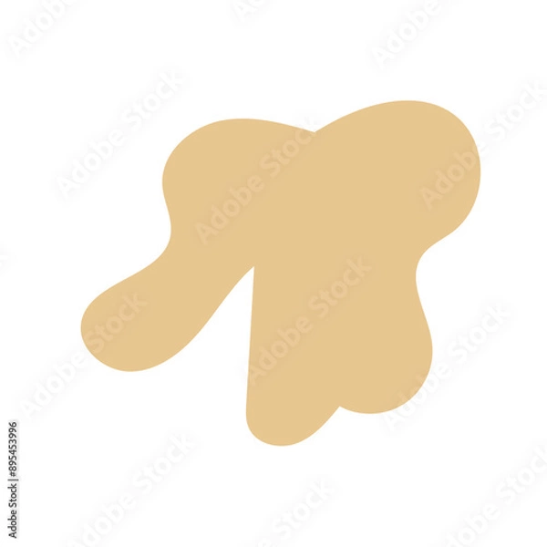Fototapeta Neutral abstract shapes blob vector decoration