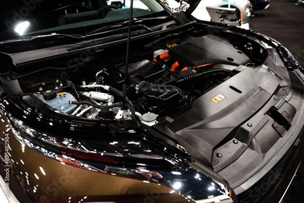 Obraz Modern Car Engine Bay Close-Up