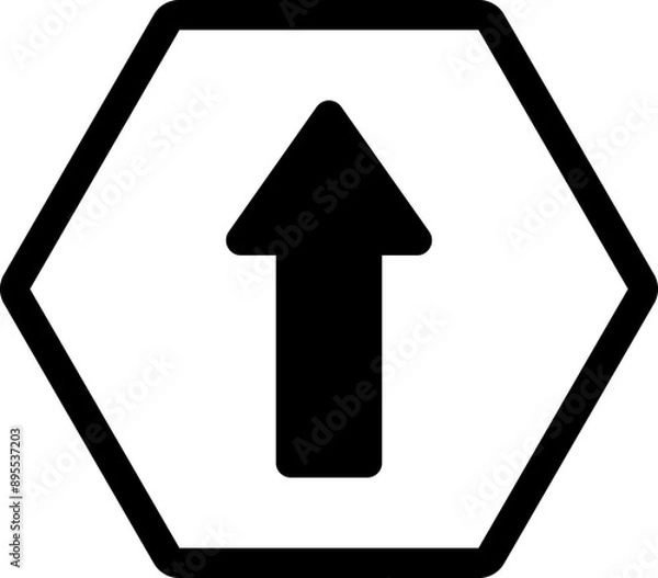 Obraz arrow hexagon icon version 1 inverse