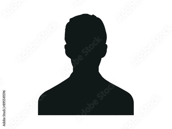 Obraz Vector illustration in black color. Avatar, user profile, person icon, profile picture. Suitable for social media profiles, icons, screensavers and as a template.
