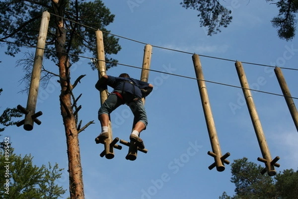 Obraz Mädchen an den Stangen des Parcours