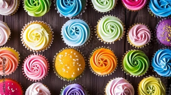 Fototapeta Festive Easter eggs decorated with colorful patterns