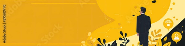 Fototapeta Wide background of a man. Created with Ai