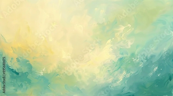 Fototapeta Soft Pastel Abstract Background in Light Green and Yellow Tones