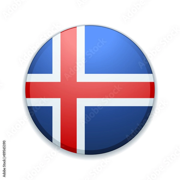 Fototapeta Iceland button