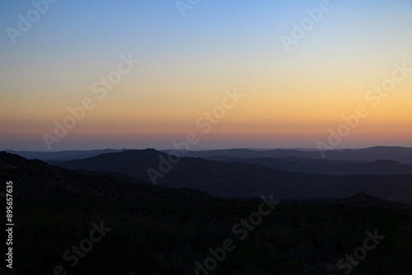 Obraz sunset in the mountains