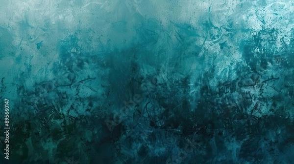 Fototapeta abstract teal and emerald gradient with subtle texture shimmering metallic highlights blend with deep rich hues creating a luxurious oceanic atmosphere