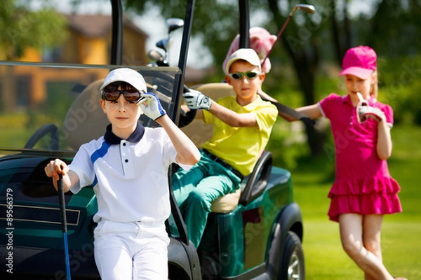 Fototapeta Kids golf competition