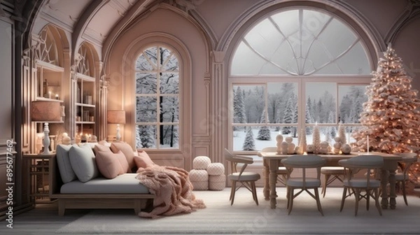 Fototapeta Transform your windows into a christmas