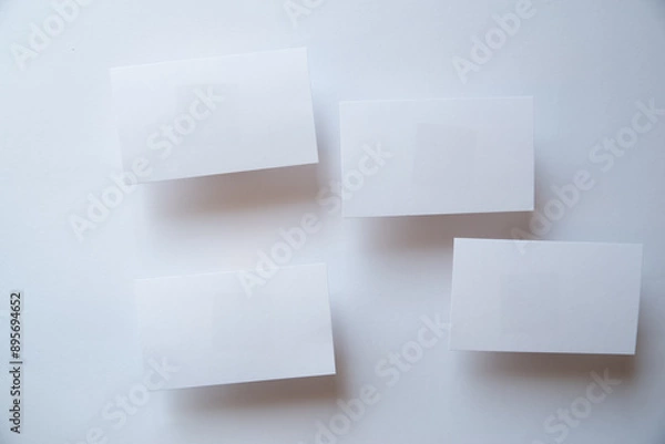 Fototapeta 並んでいる無地のカード
