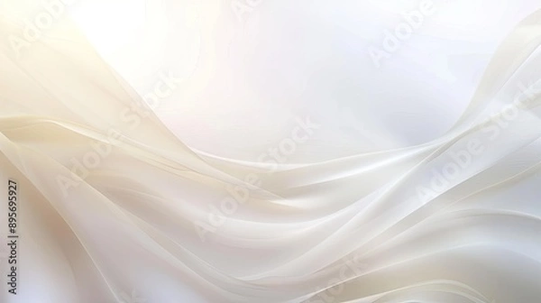 Fototapeta A clean white background with gentle gradients and light effects