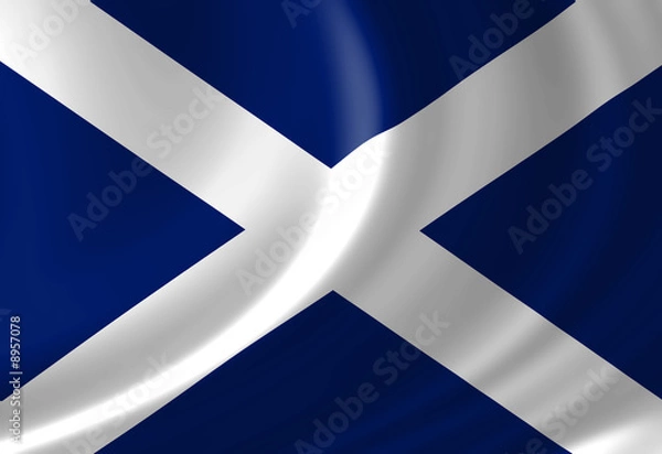 Obraz Scottish flag waving in the wind