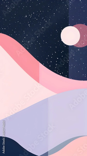 Fototapeta Blush pink and background illustration